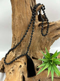 Collier pompon Pierre de lave