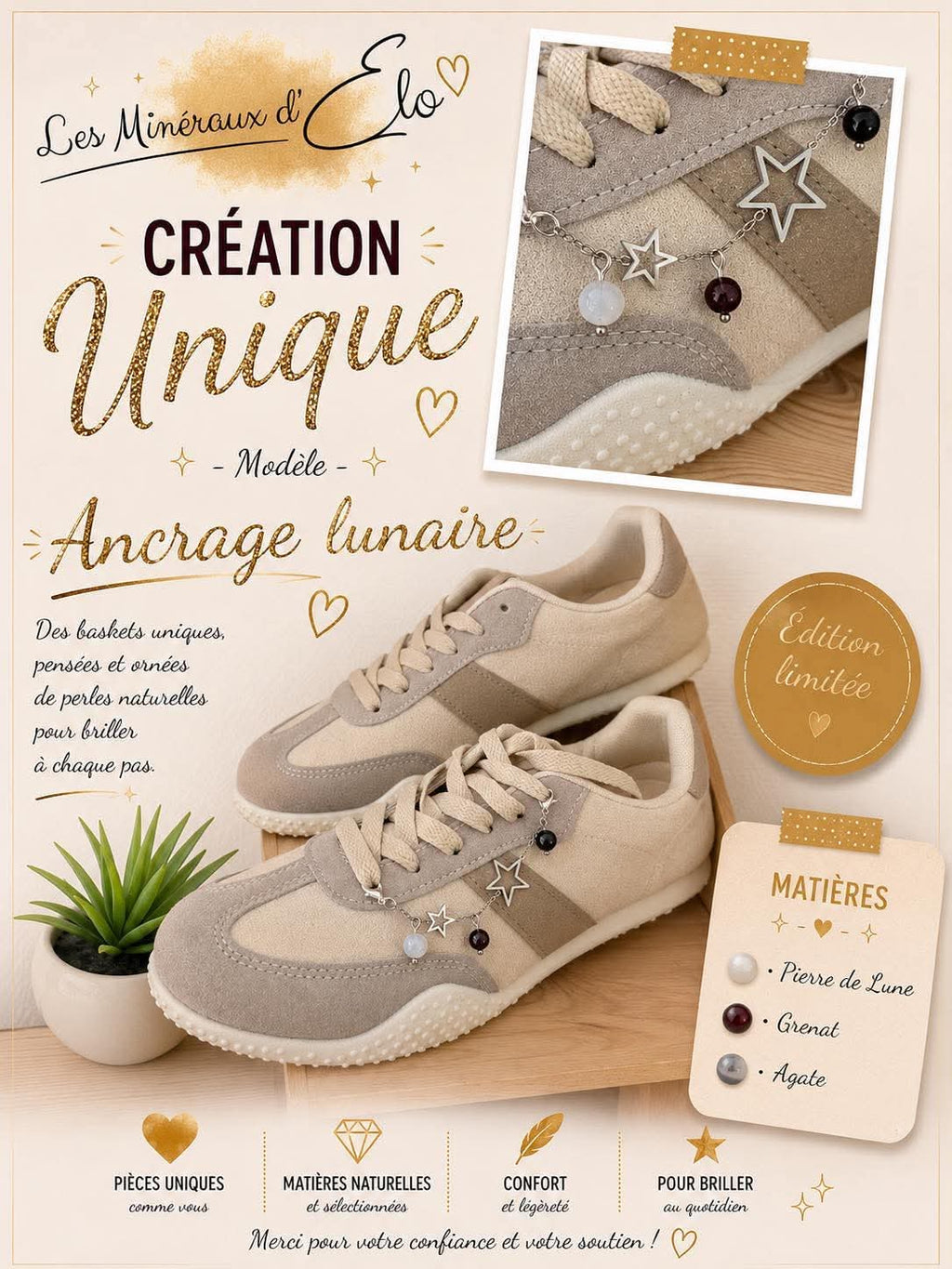 LES BASKETS ÉNERGÉTIQUES  ANCRAGE LUNAIRE
