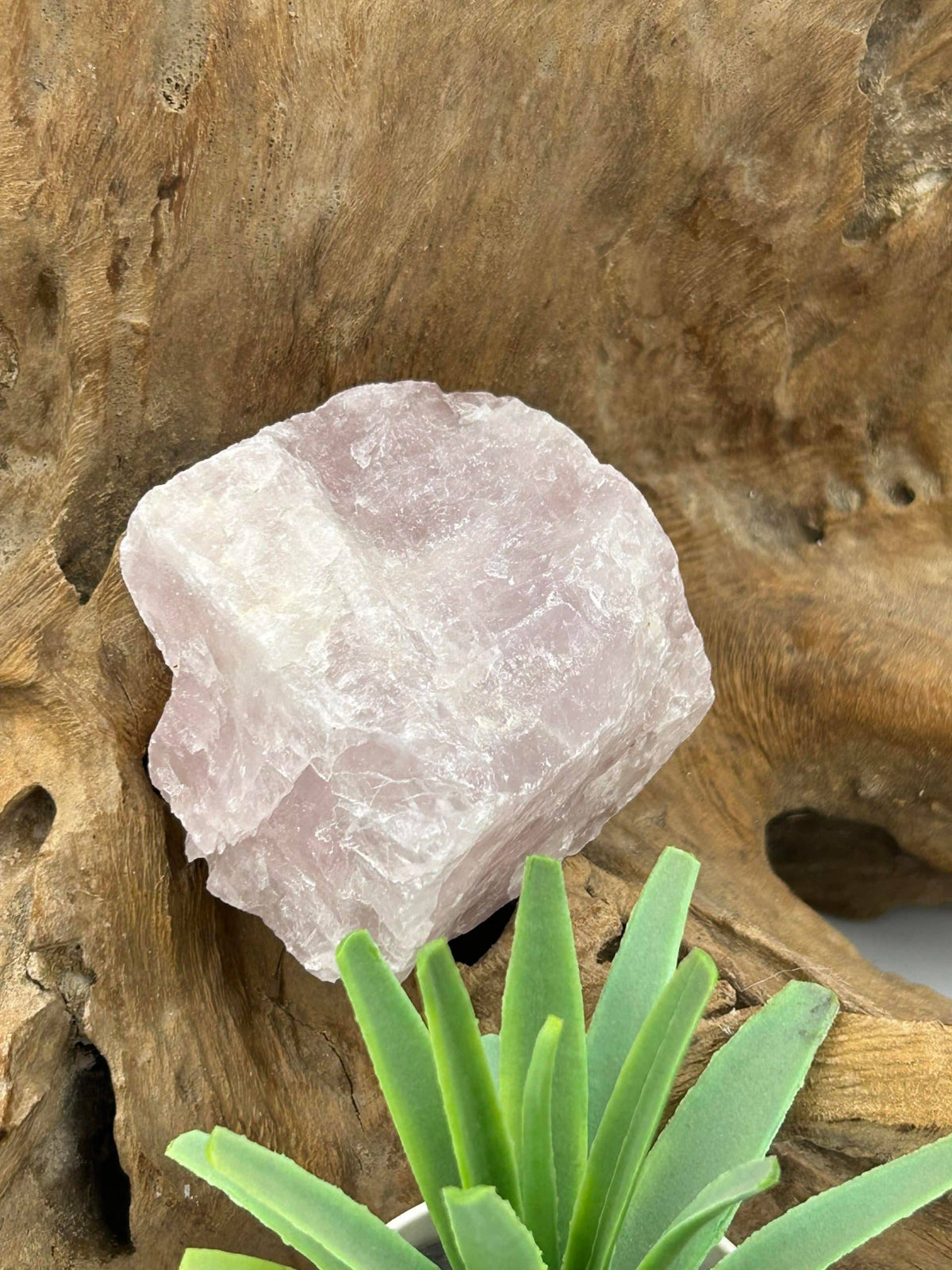 Bloc en quartz rose brut