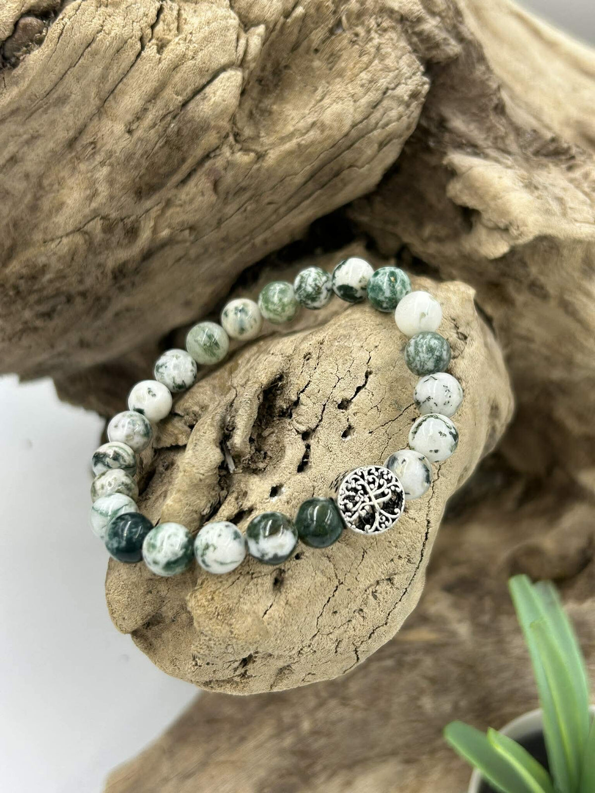 Bracelet agate dendritique arbre