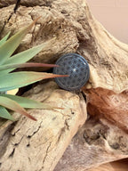 Plaque de téléphone en shungite rond, fleur de vie