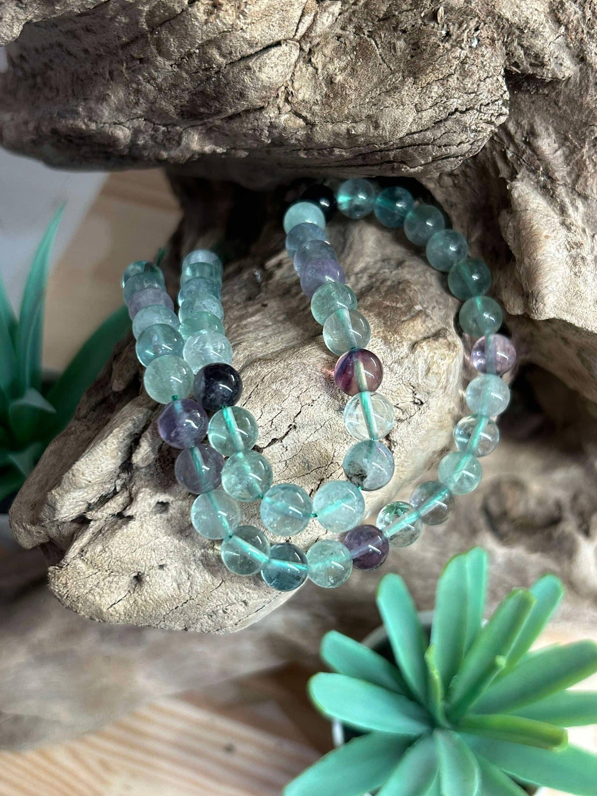 Brin de perles-Fluorite naturelle 8mm