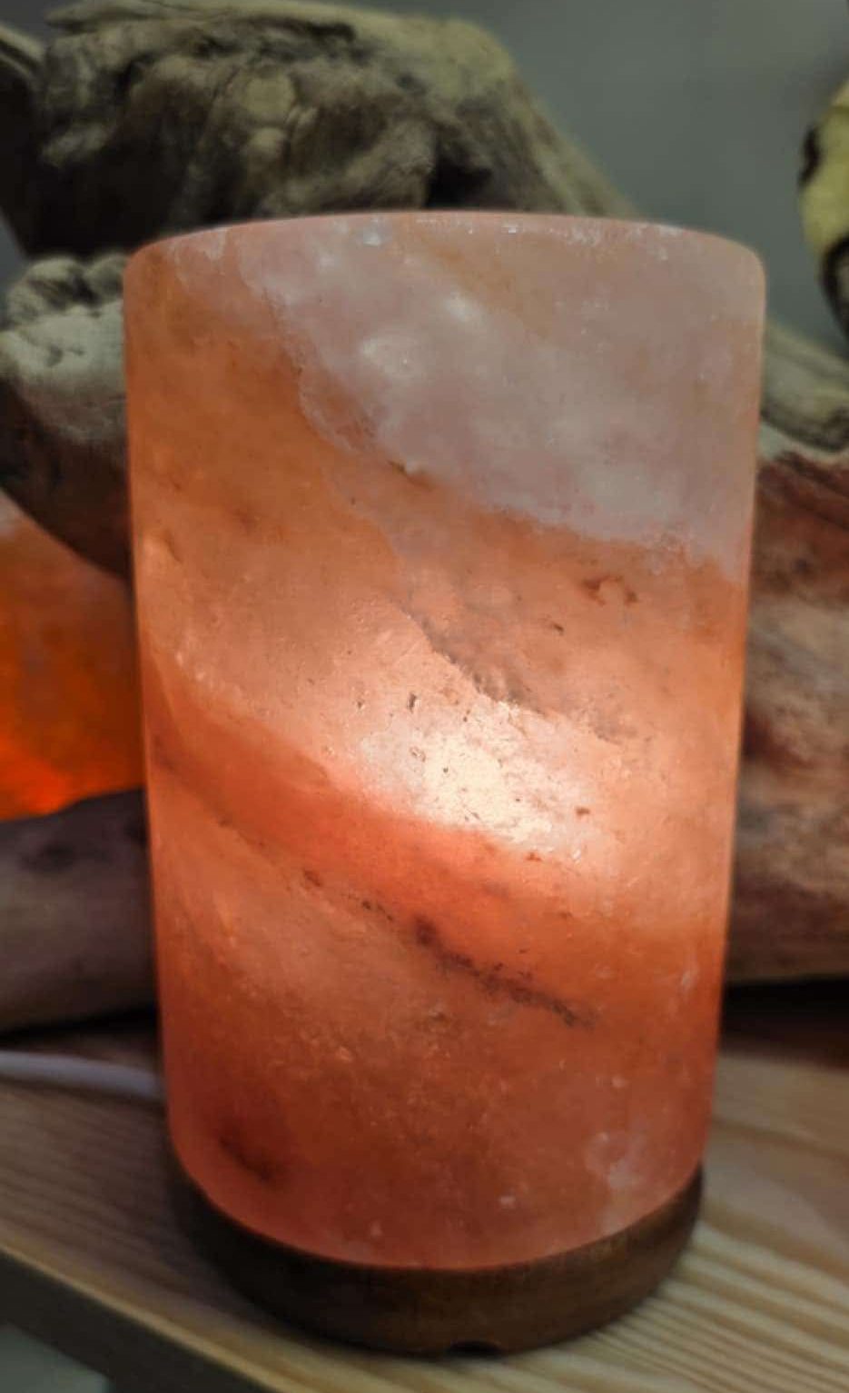 Lampe de sel, de l’Himalaya cylindrique