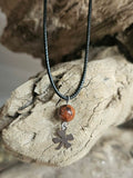 Collier porte bonheur Jaspe Rouge