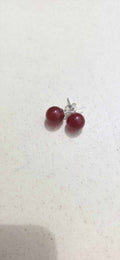 Boucle d’oreille cornaline 8mm