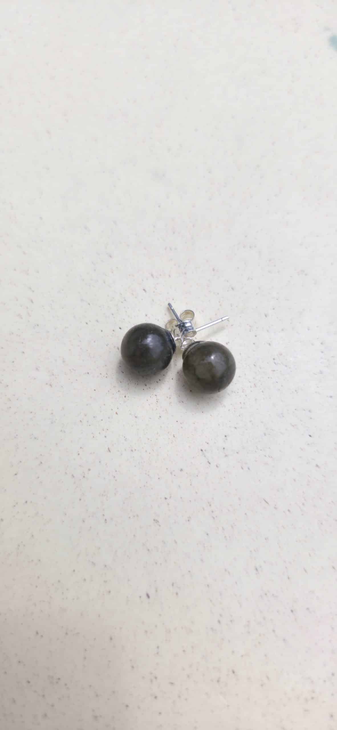 Boucle d’oreille labradorite 8mm