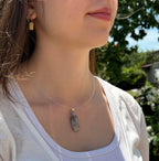 Pendentif Améthyste Dentelle – Calcédoine, Améthyste & Agate Naturelles
