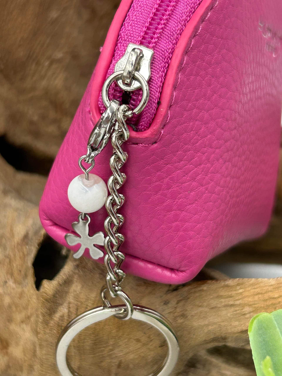 Porte monnaie bourse Flora&amp;Co rose fuchsia