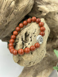 Bracelet jaspe rouge lotus