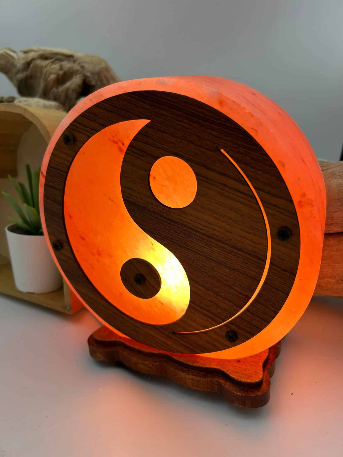 Lampe de sel , yin-yang