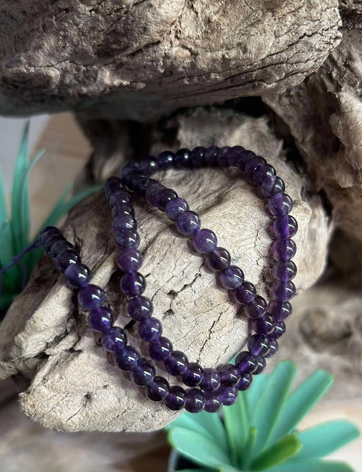 Brin de perles-Améthyste naturelle 6mm