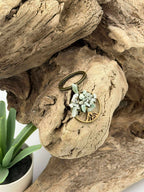 Porte-clés arbre de vie en amazonite