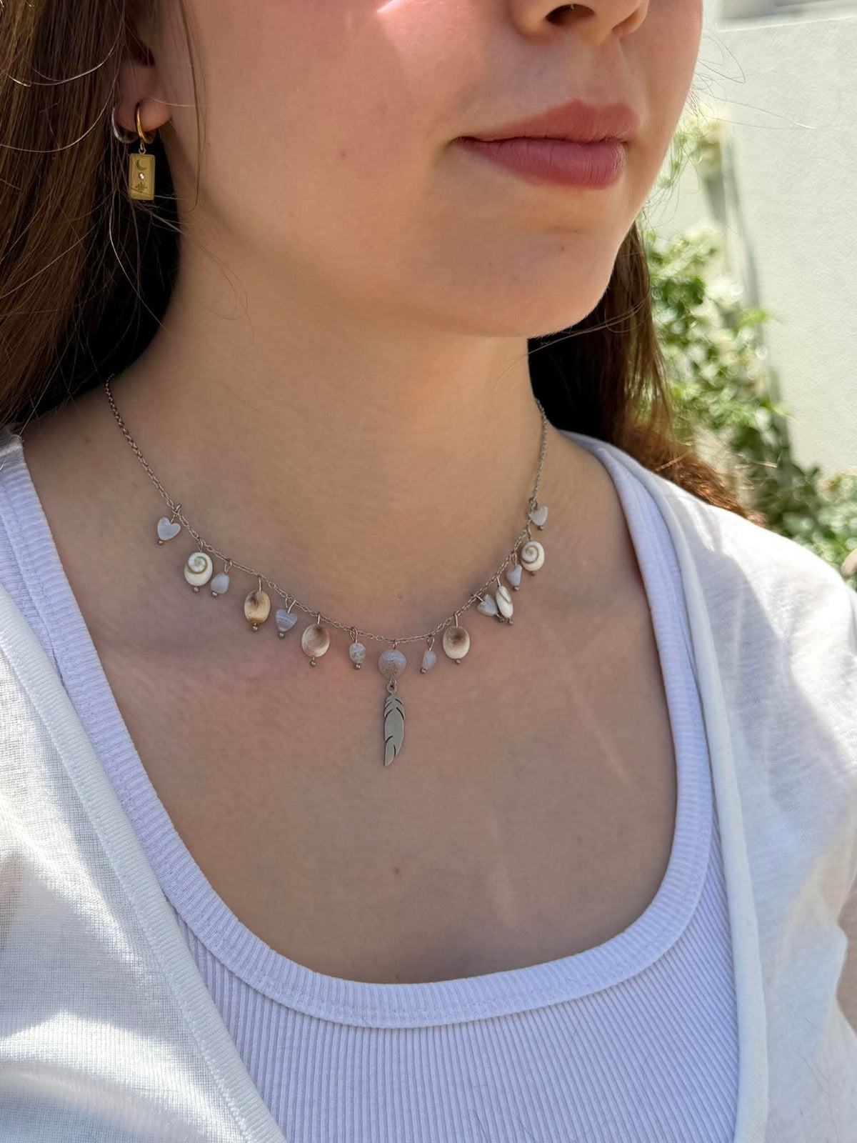 Collier bonheur– Œil de Shiva & Calcédoine