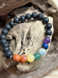 Bracelet Chakras et Pierre de Lave – Équilibre et ancrage énergétique