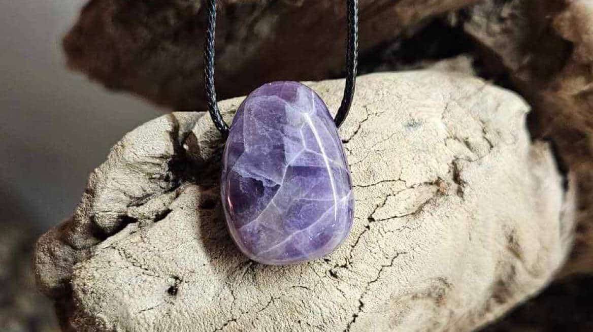 Collier pierre percée Améthyste