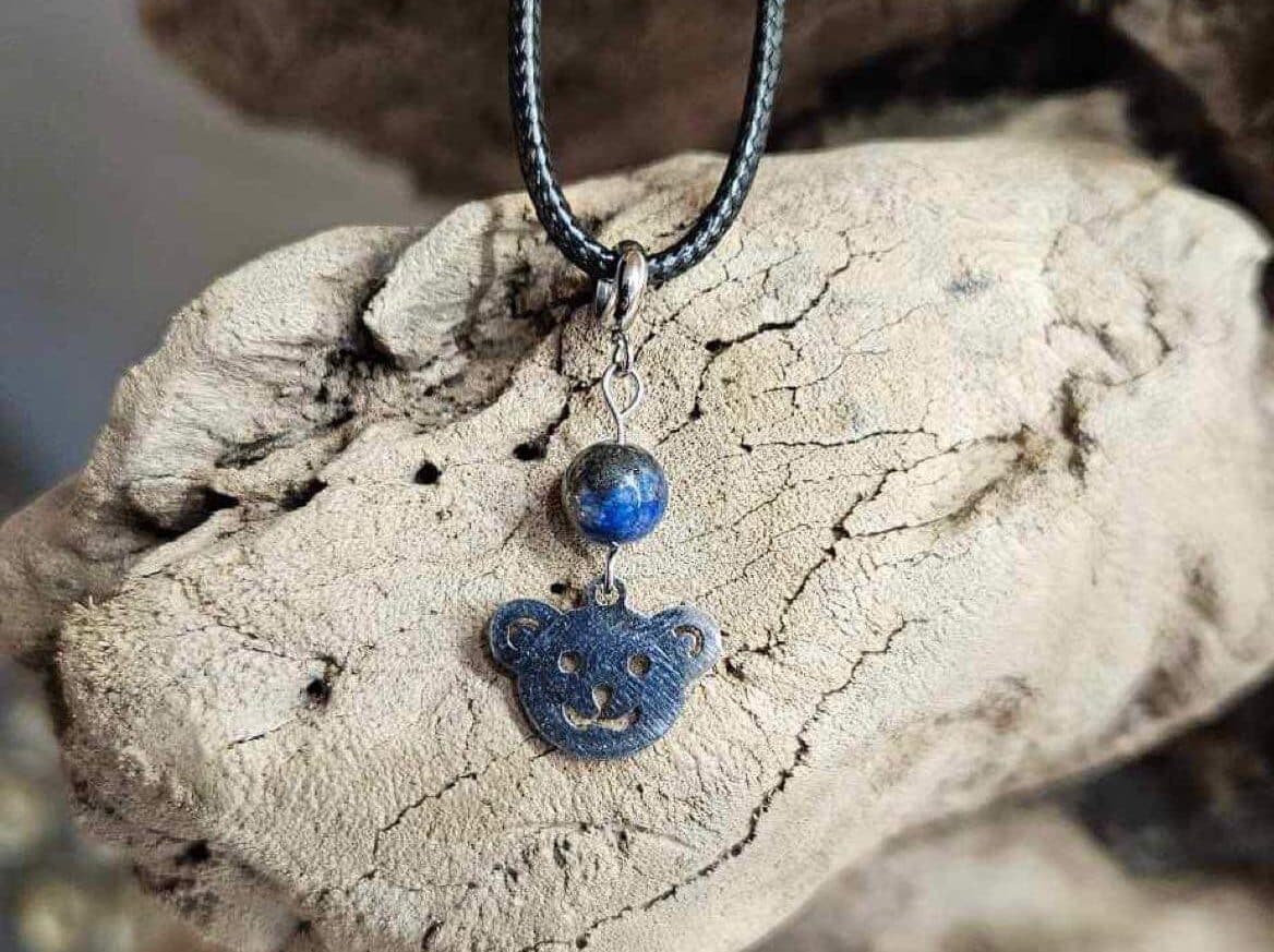 Collier enfants ours Lapis lazulli