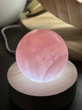 Lampe bébé boule quartz rose