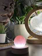Lampe bébé boule quartz rose