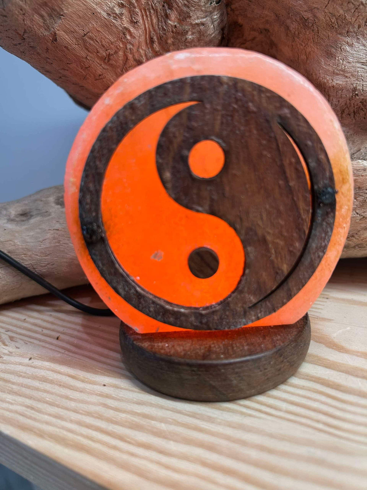lampe Veilleuse en sel yin et yang