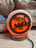 Lampe Veilleuse en sel oiseaux