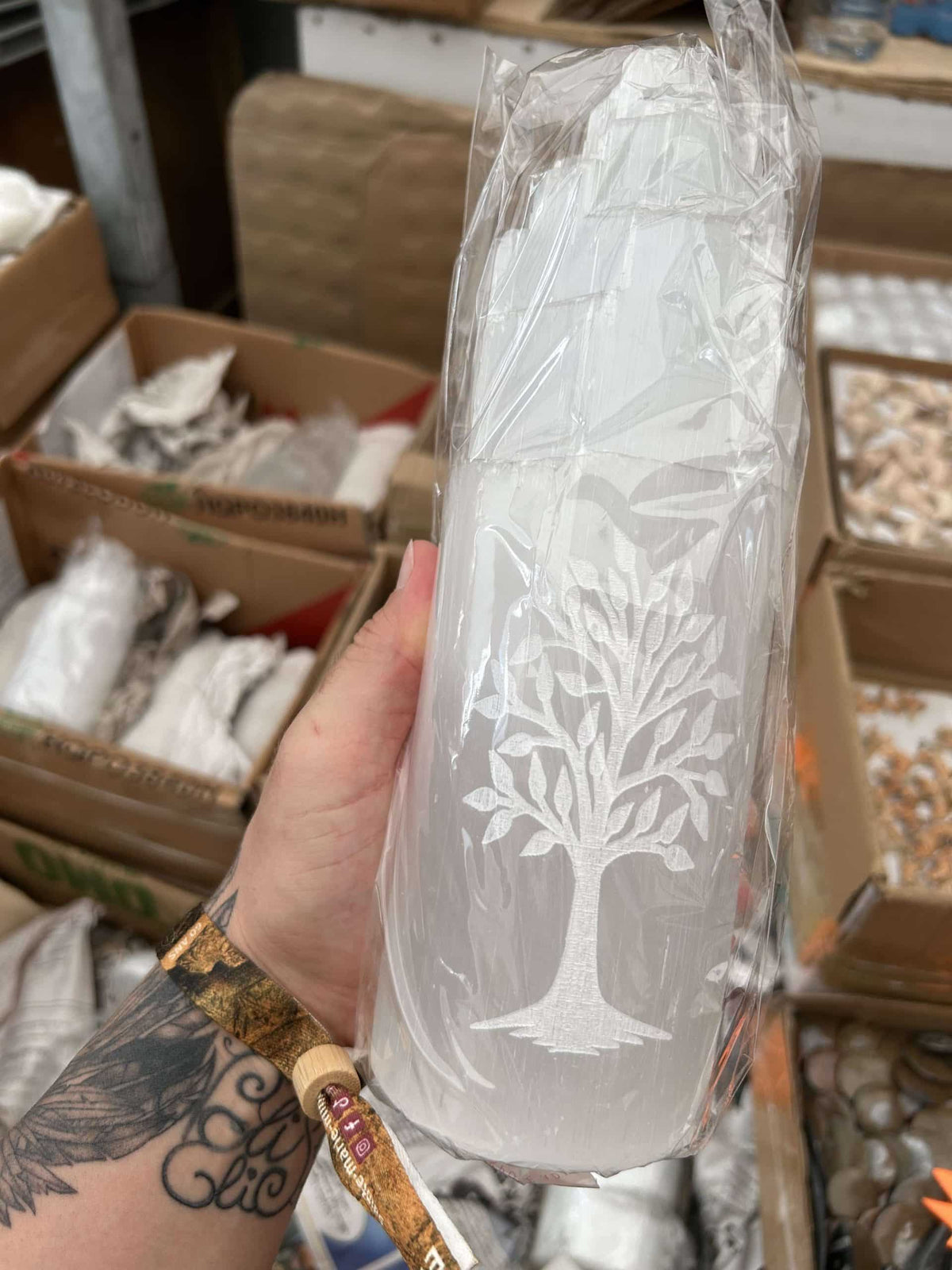 Lampe sélénite arbre de vie