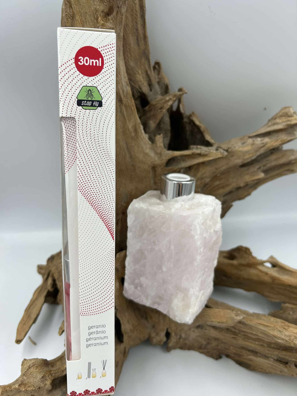 Diffuseur parfum bâtonnets quartz rose