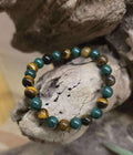 Bracelet oeil de tigre malachite