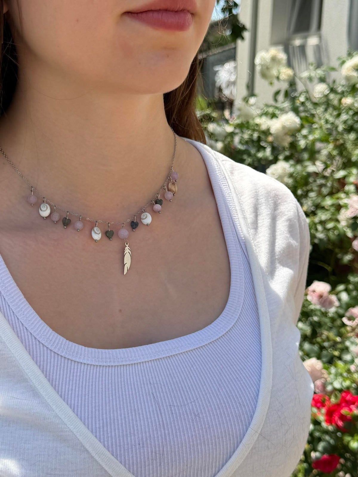 Collier bonheur– Œil de Shiva, Labradorite & Kunzite