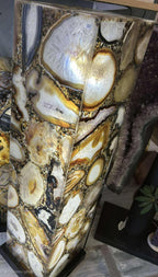 Grande lampe en plaque agate de Brésil