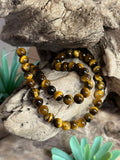 Brin de perles-Oeil de tigre naturelle 8mm