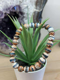 Bracelet agate de Mongolie calcédoine