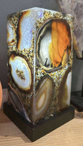 Lampe en plaque d’agate du Brésil