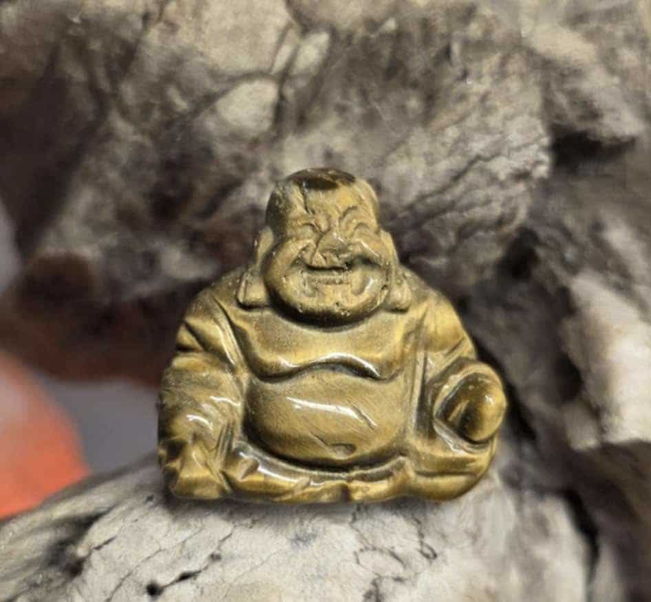 Mini bouddha en œil de tigre
