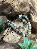 Brin de perles-Agate dendritique naturelle 8mm
