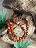 Brin de perles-Jaspe rouge naturelle 6mm